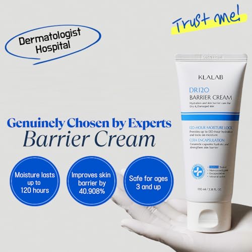 DR120 Barrier Cream ? 120-Hour Hydration with 5 Ceramides & Hyaluronic Acid ? Fragrance-Free Moisturizer for Sensitive Skin ? Clinically Tested, Non-Comedogenic, 3.4oz
