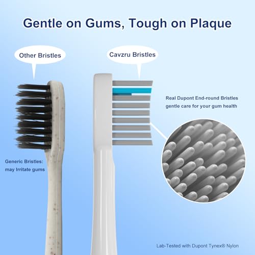 6 Pack Replacement Brush Heads for Waterpik Sonic-Fusion 2.0 (SF-03/SF-04) & Sonic-Fusion (SF-01/SF-02) Flossing Toothbrush - Individually Sealed with Hygienic Caps, White