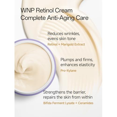 WNP Gentle Retinol Cream for Sensitive Skin, 10¡¿Deep Transdermal Night Cream Anti-Aging Face & Neck Moisturizer with Ceramides, Peptides, Pro-Xylane, Wrinkle Cream for Fine Lines, Firming, Hydrating