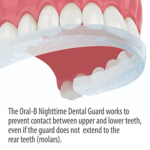 Oral-B Mouth Guard for Grinding Teeth at Night - Nighttime Dental Guard for Sleeping ? Moldable Night Guard with Scope Mint Flavor ? Less Than 3-Minutes for Custom Teeth Protection