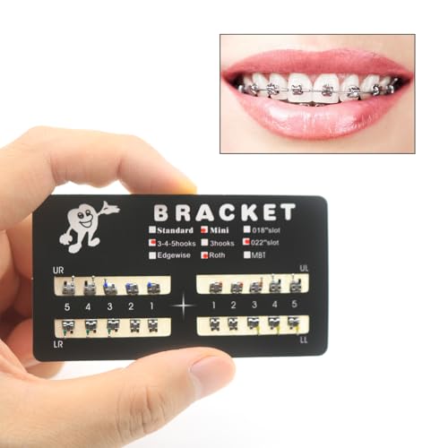 200pcs/Pack 022 Slot Bondable with Hook on 345 Teeth Model Mini Roth Brackets Roth,10 pieces per pack 20 pieces per pack.