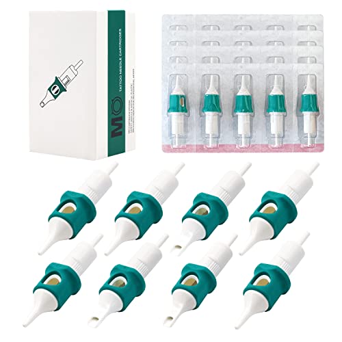 Tattoo Cartridge Needles 40Pcs Disposable Standard Tattoo Needles Kit Mixed Size Tattoo Cartridges with Membrane and Finger Ledge 1003RL 1205RL 1207RL 1209RL 1207RS 1209RM 1215RM 1211M1