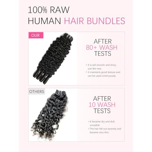 15A Raw Burmese Curly Bundles Human Hair,One Bundles 24 Inch Curly Human Hair,Triple Lifespan Indian Virgin Hair,Quick Weave Hair Extensions Natural Black