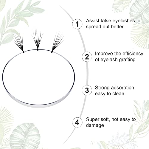 Maitys 6 Pieces Eyelash Extension Silicone Pads - Reusable Adhesive False Eyelash Holder for Loose Lash Grafting Gasket Pallet (Clear)