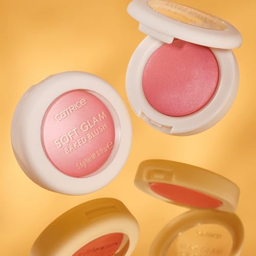 Catrice Soft Glam Baked Blush | Luminous, Lightweight Powder for Buildable Color | Vegan & Cruelty Free (010 | On Cloud Pink)