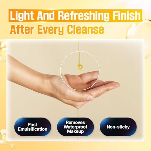 numbuzin No.5 Cleansing Oil | Glutathione C Facial Spa Cleanser | Gentle Cleanser for Blackhead, Pore, Makeup Remover | Vitamin C, Niacinamide | Double Cleansing, Korean Skincare | 6.76 fl. oz.