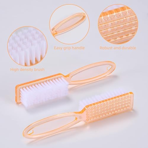 Yebeauty Nail Brush Fingernail Cleaner, 4 Pcs Hand Scrub Cleaning Brush Plastic Hand Finger Toes Scrubbing Brush, Pedicure Nail Scrubber