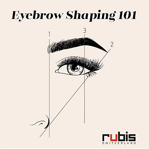 Rubis Classic Stainless Steel Slanted Tweezers for Precise Eyebrows and Hair Removal, 1K109, Made in Switzerland, Blue