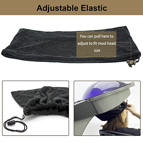 Hair Steamer Use With Shampoo Bowl Hair Wash Reclining Chair Micro Mist Hair Steamer Mister Hooded Hair Care Proffessioanl (10pcs Black Hood)