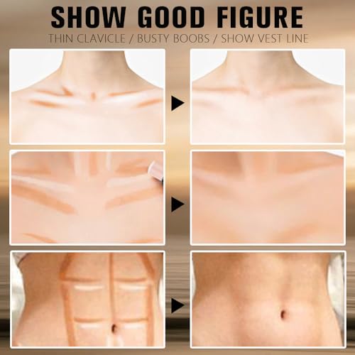 Dual-Ended 2-in-1 Cream Contour & Highlighter Stick Makeup For Face & Body ? Waterproof, Long-Lasting, Suitable for All Skin Tones, 01#Nuetral Nude + Beige