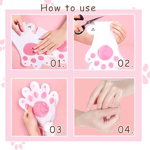 Hand Masks, 6 Pairs Hydrating Exfoliating Hand Peeling Mask, Smooth Hand Masks Moisturizing Gloves Overnight for Dry, Rough, Cracked Hands, Hand Skin Moisturizer Glove for Women Men£¨A