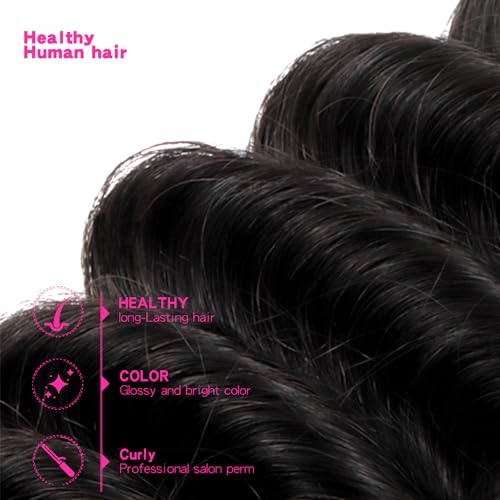 Selina Human Braiding Hair 2 Bundle Loose Deep Human Hair Bulk Micro Braiding Hair Human Hair Deep Wave Bulk Human Hair For Braiding Natural Black Color (100g Loose Deep, 20inch)