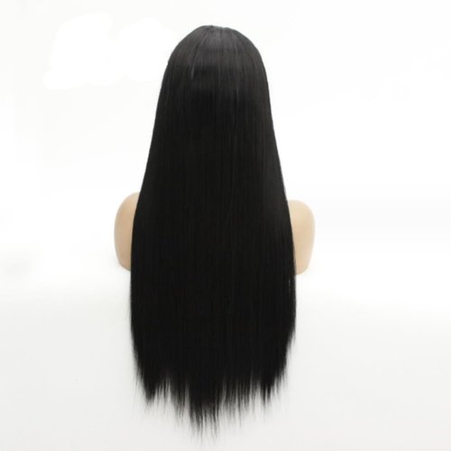 Greenmirr Black Lace Front Wigs 13x4 Lace Long Straight Heat Resistant Synthetic Lace Front Hair 26in