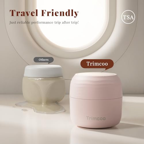 New Travel Toiletry Containers [Ultra Leakproof] TSA-Approved, PLA Hard Shell Jars with 5 Magnetic Labels, Wide Mouth Bottles for Lotion, Cleanser, Shampoo, Conditioner, Pink, 3 Pack, 1OZ