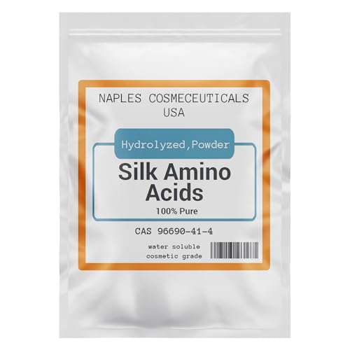 Hydrolyzed Silk Amino Acid Powder Cosmetic Grade for Hair Skin Nails Moisture Retention 100% Pure Use in Formulations or Add to Your Favorite Products (2 oz)