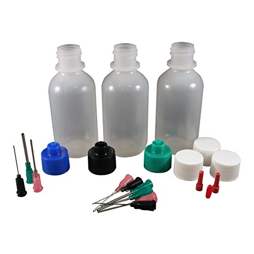 Henna Kit with 2 oz Bottles & Blunt Dispensing Tips. (non sterile / non medical)