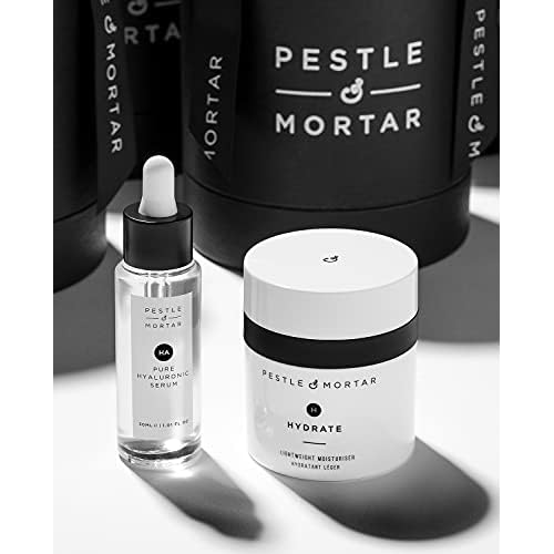 Pestle & Mortar Hydrating Duo gift sets- Hyaluronic Acid Face Serum with Vitamin B5 and Lightweight Anti Ageing Face Moisturizer