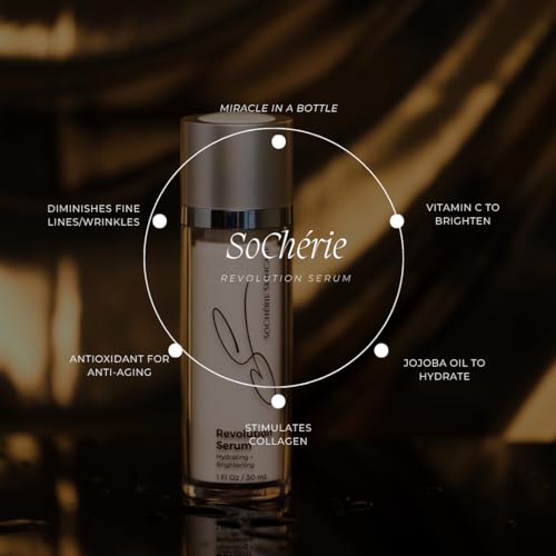 SoCh?rie Revolution Serum Protects From Sun Rays,Vitamin C, Hydration and Jojoba Oils, Instant Glow, Anti-Aging Power, Spot Reduction, Brightens Skin, Deep Hydration, Visible Glow