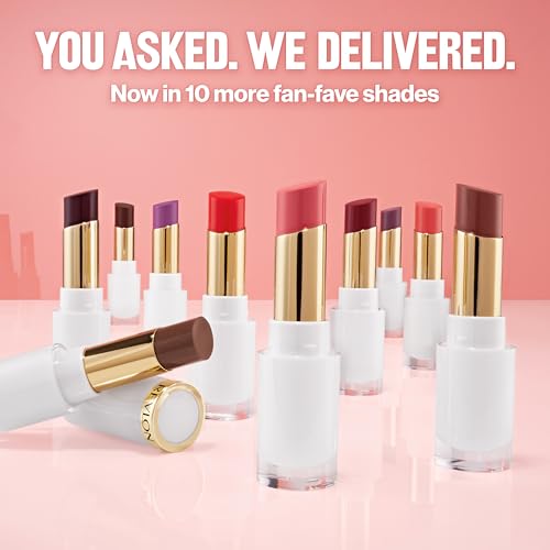 REVLON Super Lustrous Glass Shine Balm, Hydrating Tinted Lip Balm with Hyaluronic Acid, Aloe & Rose Quartz, Light Brown Lipstick, 011 Sparkling Honey, 0.11 oz