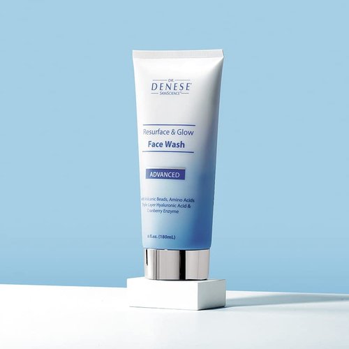 Dr. Denese Resurface & Glow Advanced Face Wash 6 oz – Gentle Exfoliating Cleanser for Radiant, Hydrated Skin – Luxurious Daily Face Wash That Smooths, Softens & Nourishes for a Spa-Like Glow