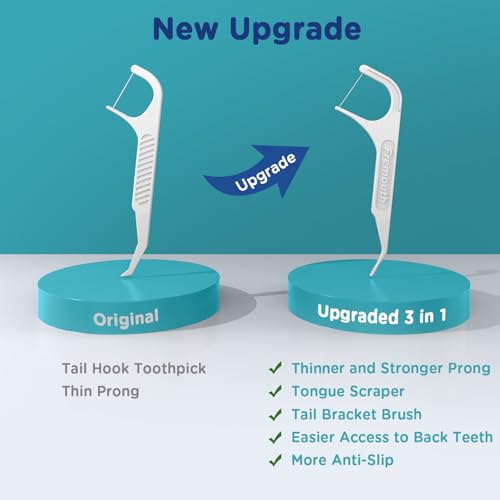 3-in-1 Braces Flossers - Orthodontic Dental Floss Picks, 100 Count (Pack of 1)
