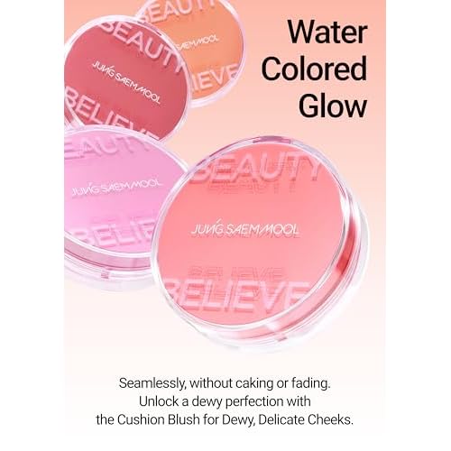 JUNGSAEMMOOL Artist Cushion Blush (Rare Rose) | Easy to Blend, Lightweight, Hydrating Korean Makeup Cushion Blush for Dewy & Glowing Cheeks