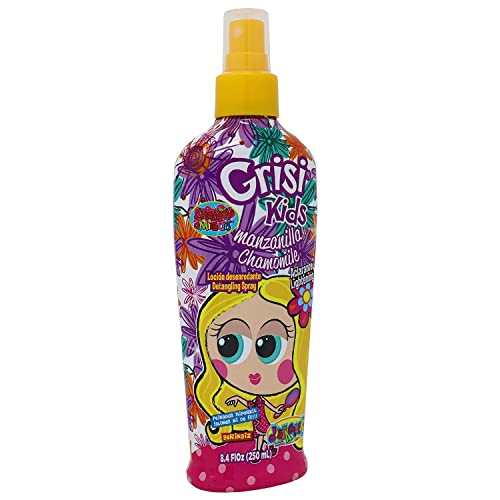 Grisi Ricitos Kids Manzanilla Lotion Detangling and Lightening with Chamomile Spray, Clear, 3-Pack of 8.4 FL Oz, 3 Spray Bottles (Previously Kids)