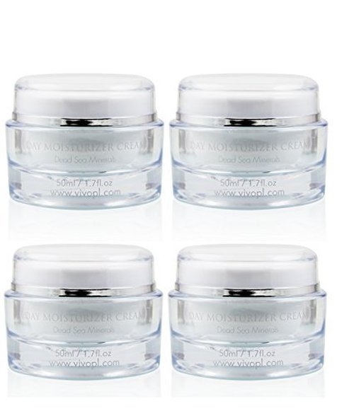 Vivo Per Lei Dead Sea Day Cream - Face Moisturizer for Women - Moisturizing, Hydrating, Non Greasy - 3.4 Fl. Oz. - Pack of 4