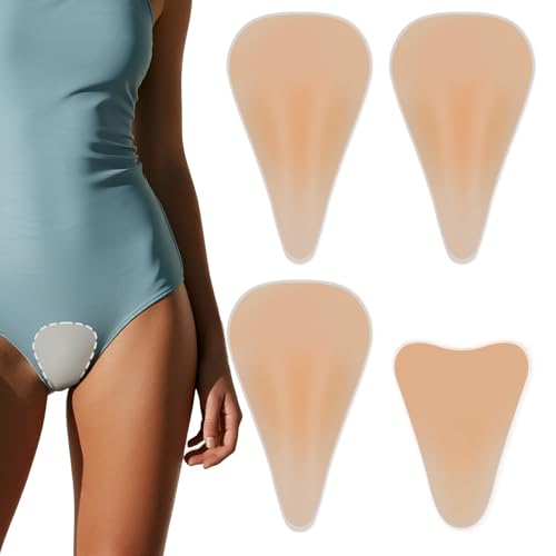Seamless Modesty Cover, Invisible Silicone Insert, Discreet Underwear Guard, Smooth Front Concealer Pad, Comfort Wear Protector for Women (4 Pack)