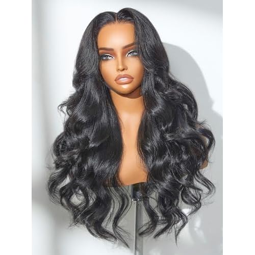 LUVME HAIR All-Day Comfort¢â Loose Body Wave 5x5 Lace Front Wigs Human Hair Glueless Wigs Human Hair Pre Plucked Pre Cut Long Black Wig Lace Closure Wigs Frontal Wigs Human Hair