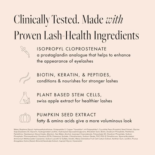 Borboleta Lash Serum, Eyelash Serum for Longer, Thicker, and Fuller Looking Natural Eyelashes, (Full Size, 3 Month Supply)