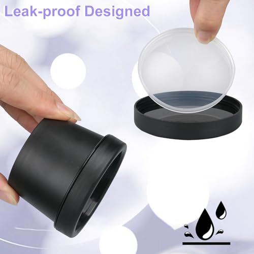 Travel Containers for Toiletries 3.4oz 9 Pack TSA Approved Plastic Cream Jars Wide-mouth Cosmetic Pot Jars with Lids Leak Proof Travel Size Containers for Makeup Face Cream(Black)
