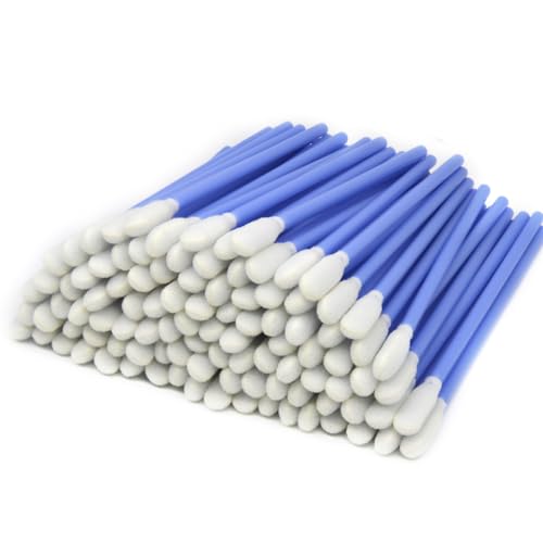 Wellgler's 3.65'' Lint Free Foam Cleaning Swabs,Multi-Purpose Detailing Foam Tip Swabs,Cleaning Swabs for Electronics,Gun,Car Vent .KM722(Blue 100PCS)