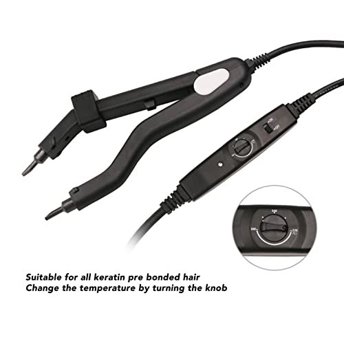 Sonew Fusion Hair Extensions Tool, Professional Heat Iron Connector Wand for Hair Extensions, 100-240V, Titanium Heater Surface, US Plug