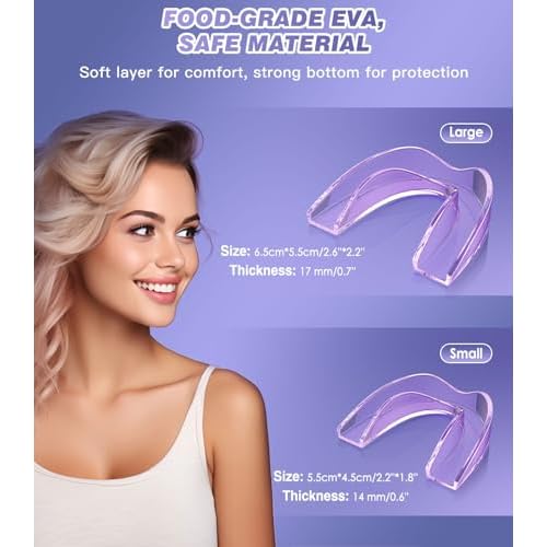 Mouth Guard for Women,2 Sizes (4 Pack) Mouth Guard for Grinding Teeth at Night,Night Guards for Sleeping