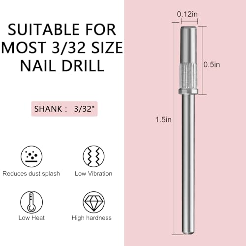 100 Pcs 3mm Professional Small Sanding Bands & 2Pcs Small Mandrel Bit Set for Nail Drill,240# Upgrade Design 3mm Nail File for Manicures and Pedicure with Stainless Steel Shaft
