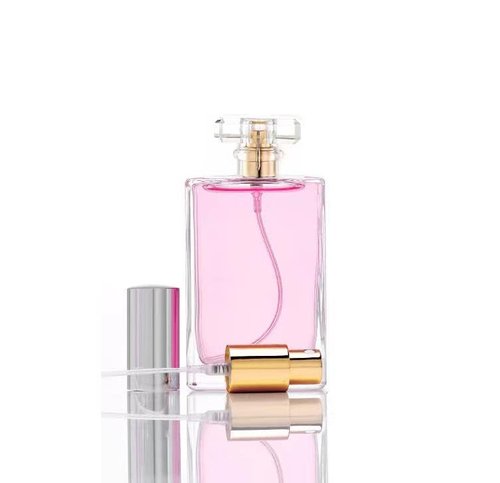 2 Pack Clear Glass Perfume Atomizer,100ml Empty Refillable Spray Bottle for Men and Women,Portable Fragrance Fine Mist Spray Bottle Perfume Dispenser for Travel (Gold+Silver)