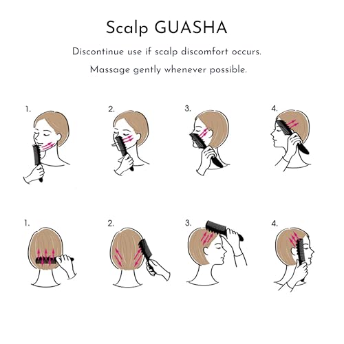 LOVE CHROME PROFESSIONAL B3 SCALP-GUASHA DEEP BLACK/Japanese artisan hair comb