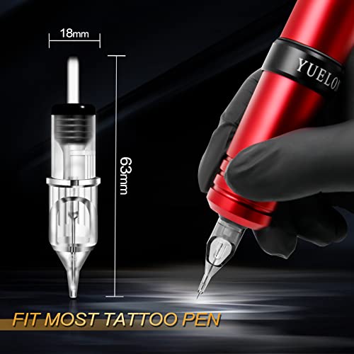 Tattoo Cartridge Needles - Yuelong 100pcs Tattoo Needles Mixed Round Liner Shader Magnum 3RL 5RL 7RL 5RS 7RS 7M1 9M1 11M1 7CM 9CM Assorted Needles with Membrane for Tattoo Artist