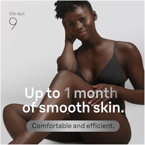 Braun Epilator Silk-?pil 9, Hair Removal Device, Women Shaver & Trimmer, Pivoting Head, Wet and Dry Epilator, Includes Shaver Head and Trimmer Comb, SES9-030