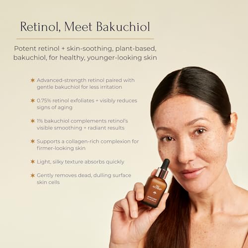 Tru Alchemy Retinol Reset Revitalizing Retinol Serum for face - Wrinkle Appearance Serum & Cream for Face w/Bakuchiol, Niacinamide for Overnight Renewal w/Long-Term Radiance - 1 fl oz (2-Pack)