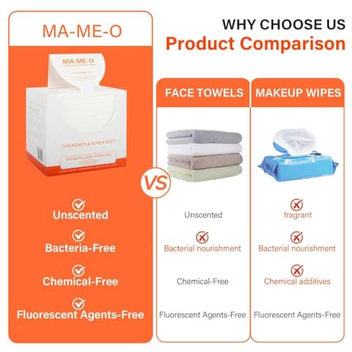 Extra Large Dry Facial Towels for Sensitive Skin,Fragrance-Free and Ultra Soft,Disposable Makeup Remover Cloths?,160 Count£¨4 Packs)