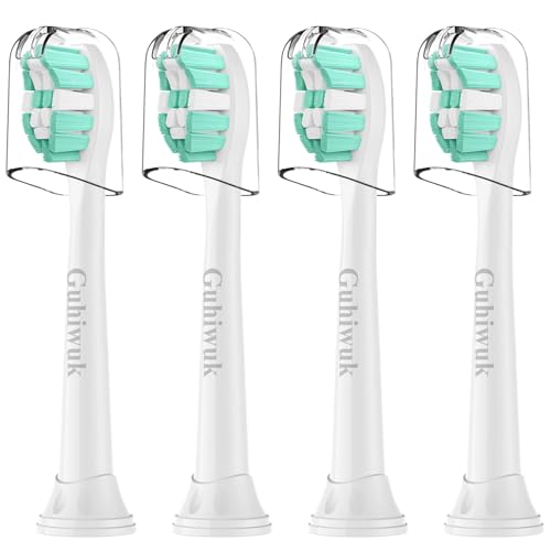 Toothbrush Heads for Philips Sonicare Replacement Heads, Replacement Brush Head Compatible with Phillips Sonicare Click-on 4100 5100 Electric Toothbrush, 4 Pack, White