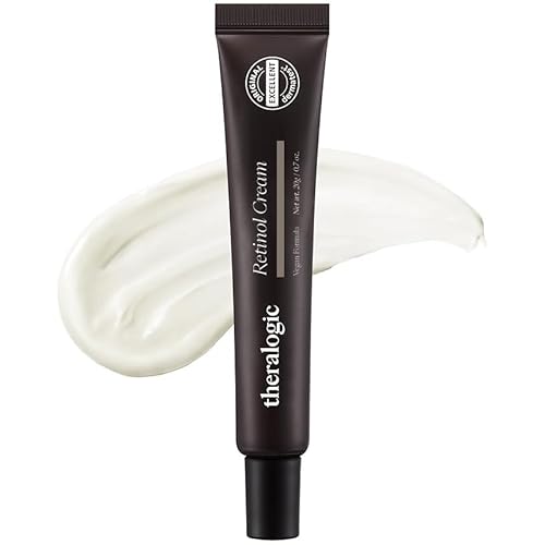 Retinol Cream - Korean Retinol Vitamin A Face Moisturizer - Lifting, Skin Renewal and Wrinkle Improvement Night Treatment with Peptides - Dermatologically Tested, Vegan Formula, 0.7 oz.