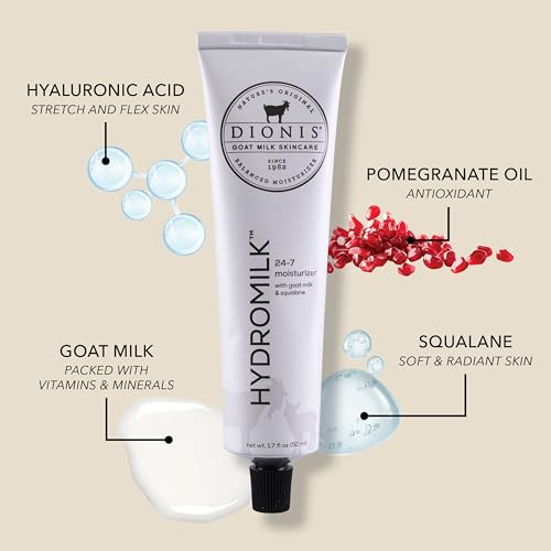 Dionis Goat Milk Skincare 1.7 fl oz Hydromilk 24-7 Moisturizer, With Squalane To Deeply Moisturize, Cruelty Free & Paraben Free, Formulated For All Skin Types