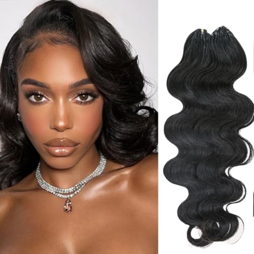 100% Human Hair Body Wave Knotless Pre-Separated Crochet Hair feather crochet human hair extensions for Women Natural Color 18 Inch 120g