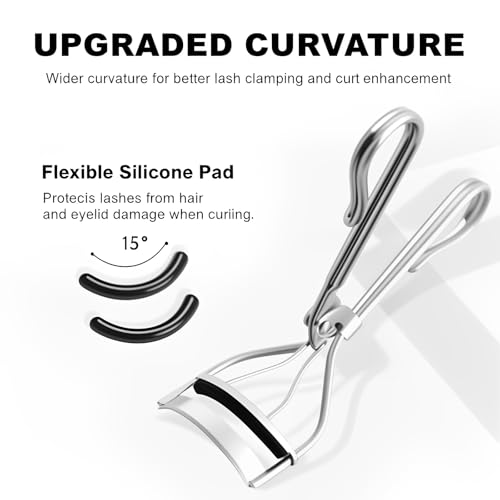 30Pack Compatible with elf Eyelash Curler Refills,Silicone Rubber Eyelash Curler Pads Compatible with elf Eye Lash Curlers,Black.