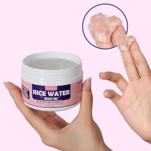 Braiding Gel Extra Hold 8.1 Oz - Great For Braids,Twist, Locs & Smooth Edges - Braid Gel Extreme Hold Adds High Shine,Edge Control,No White Residue,Braiding Hair Gel 230g