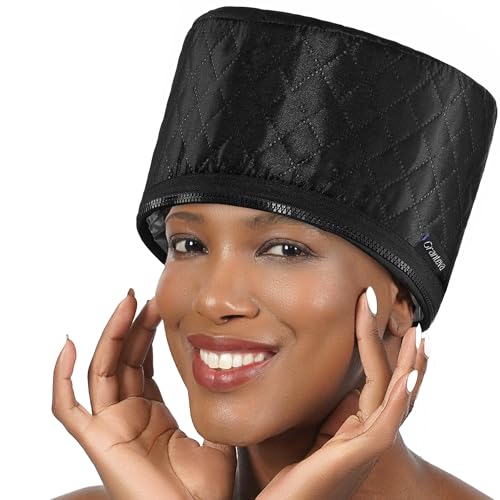 High-Power Hair Steamer Cap for Natural Hair ? Deep Conditioning, Easy to Use, Adjustable Heat & Timer, at-Home Salon Treatment for Black Hair Care, Moisture & Repair Treatment for Healthy Hair