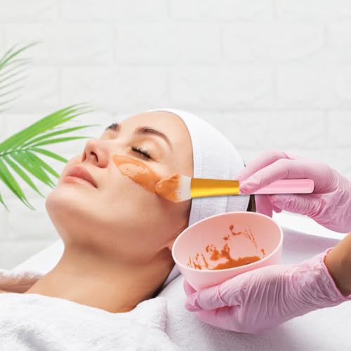 2 Pcs Silicone Face Mask Brush Silicone Mask Applicator Soft Silicone Facial Mud Mask Brushes Face Mask Beauty Tools Hairless Applicator Tool for Body Lotion Butter Clay Mask DIY Mask (Blue + Pink)